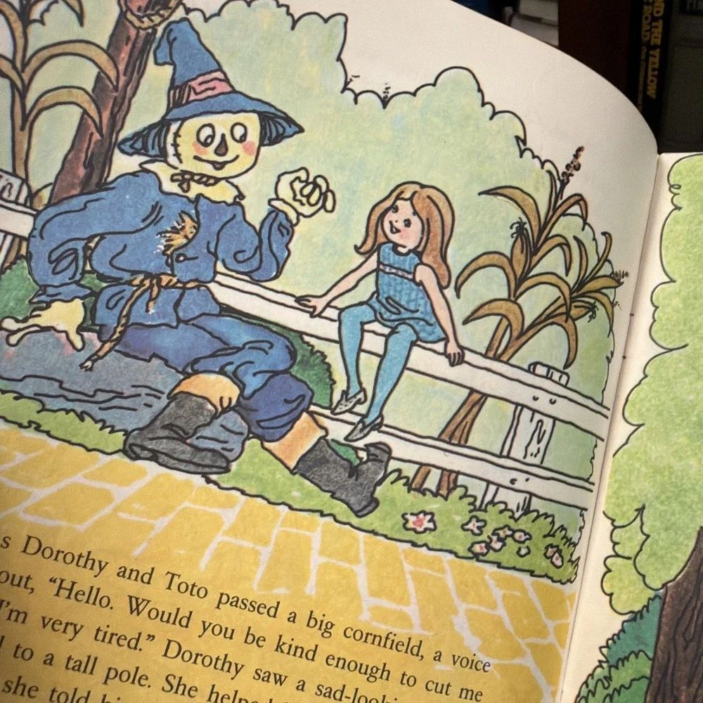 Vintage 1970 The Wizard Of Oz Book Paperback Childrens Educational Reading Serv